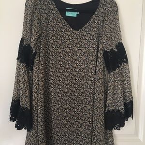 Judith March mini dress with bell sleeves